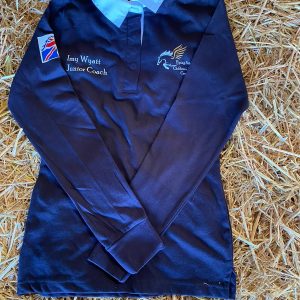 Unisex Rugby Polo – Navy with white collar